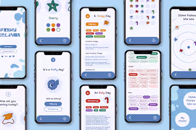 Fishy Feelings – Mood Tracking App Design 