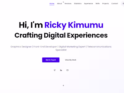 Ricky Kimumu | Graphics Designer & Front-End Developer