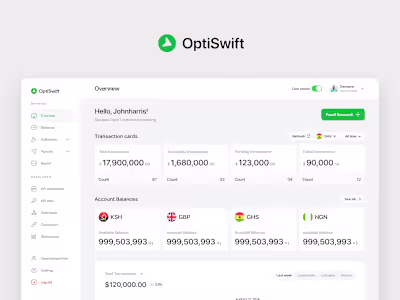 Optiswift Dashboard Redesign