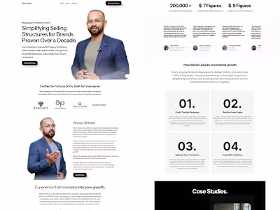 Minimal website concept for a modern solopreneur