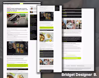 When redesigning the advertorial page