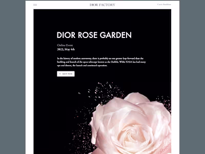 Doir Factory — Art direction of an event manager for Dior
