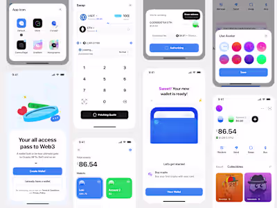 Mobile Application Design - Modern Cryptocurrency Wallet