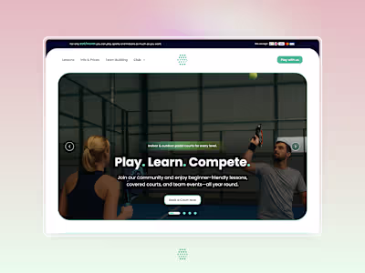 Padel Peer Website Redesign
