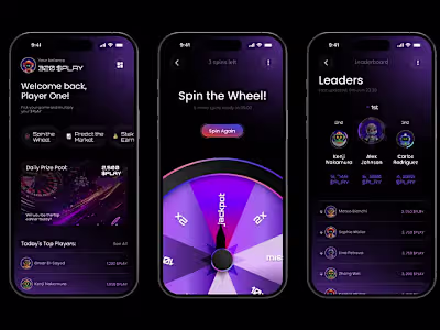 GameFi Arcade App UI Concept 