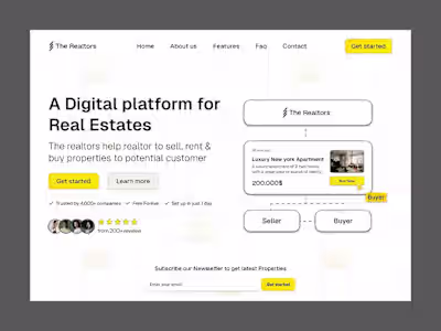 Real Estates Website landing page