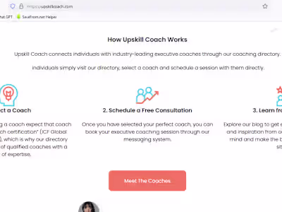 Website Content Writing for a Coaching platform

