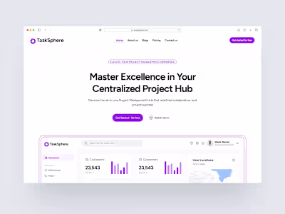 Taskphere SaaS Website Design and Framer Development