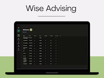 Wise Advising – Financial & Advisory Management Platform
