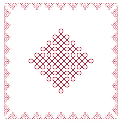 Kolam inspired brand identity