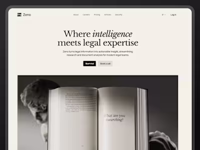Framer site build for Zeno.law