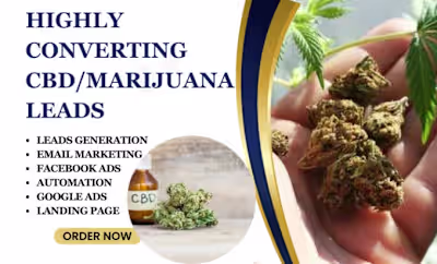 I will generate cbd marijuana leads cannabis leads via weed vap…