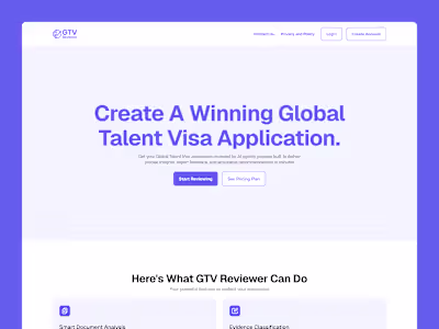 GTV Reviewer — Global Talent Visa Review Web Application