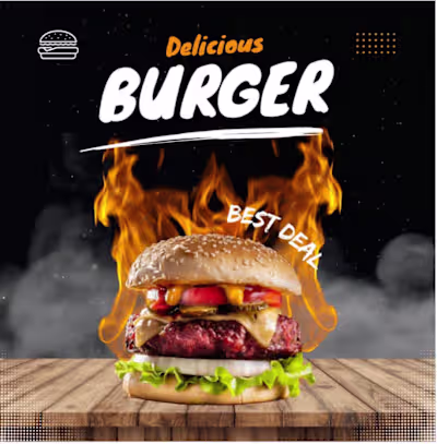 Ultimate graphic design for burger frenchise 