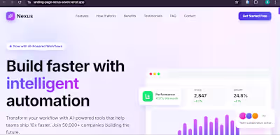 A modern responsive landing page