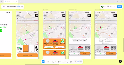 Ride Hailing Mobile App Design Rehearsal