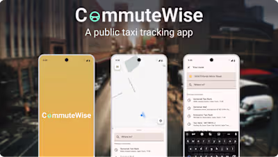 CommuteWise Public Taxi Tracking App Prototype