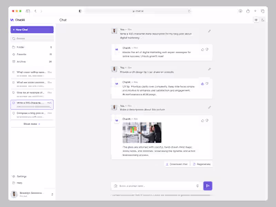 Chat AI Assistant Platform Web App