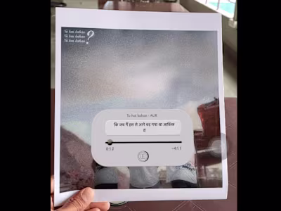 Music player in augmented reality