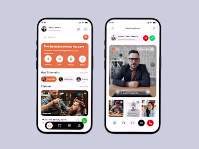 Salon Booking Mobile App Design