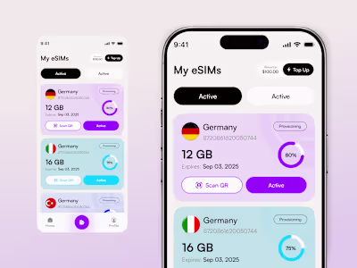 Here is my Modern eSIM Management App UI Redesign Feel free ...