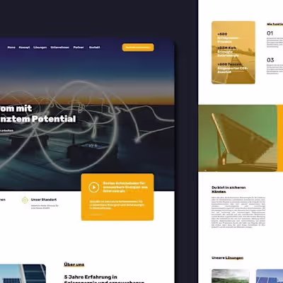 Solar Company Website Design