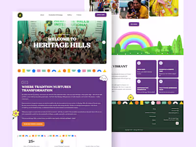 Heritage Hills School Website Development
