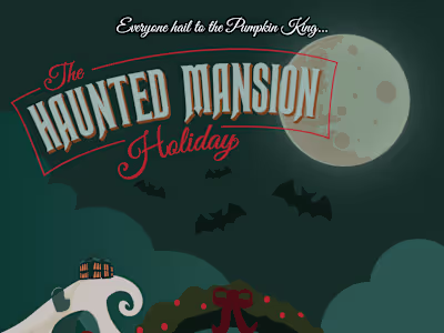 Disney's Haunted Mansion Holiday Illustration