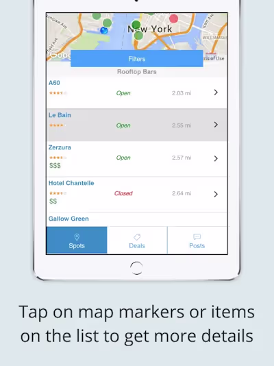 SpotList - Find and take a closer look at your favorite spots