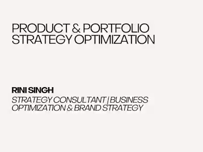 Product & Portfolio Strategy Optimization