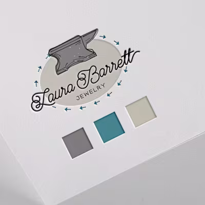 Illustrated logo design for jewelry maker