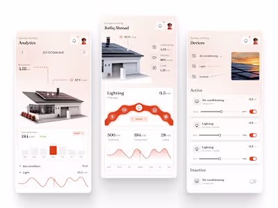 Solar-Powered Smart Home App UI/UX