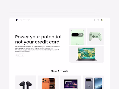 A design I'm currently working on for a online computer store