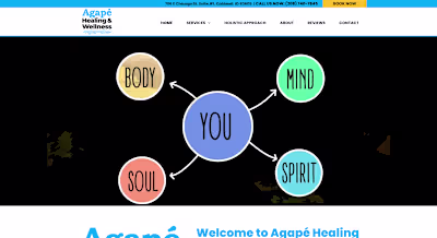 Responsive Website Development for Agapé Healing & Wellness