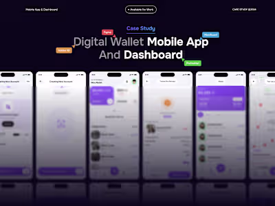 Digital Wallet Fintech Mobile App - UIUX Case Study