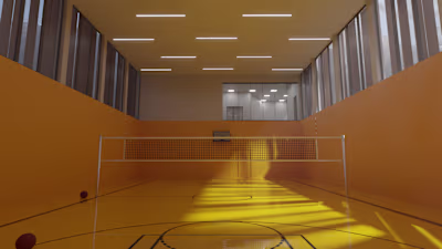 Rendering of a school's sports field project