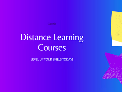 Omnia's Distance Learning Courses - Bold and Eye-Catching Design
