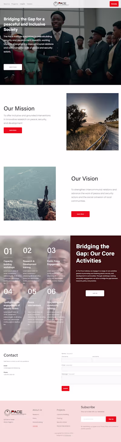  Designed a website for an NGO