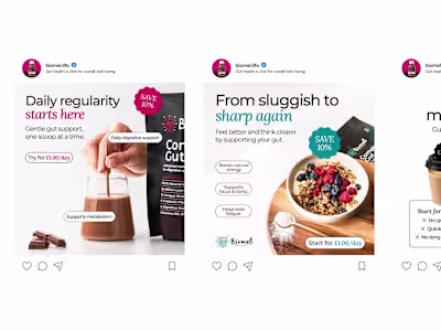 High Converting Static Ads for a DTC Wellness Brand