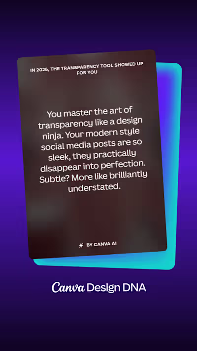 Did anyone else see their Canva Design DNA results? I appare...