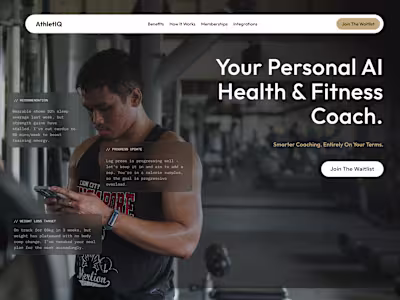 AthletIQ Landing Page Design and Development