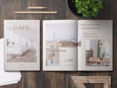 Airbnb Welcome book Design.