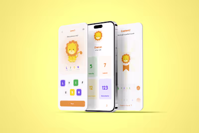 Kids Learning App Mobile UI