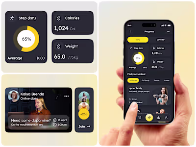 Here is my Health & Workout App – Minimal Dark UI Redesign F...