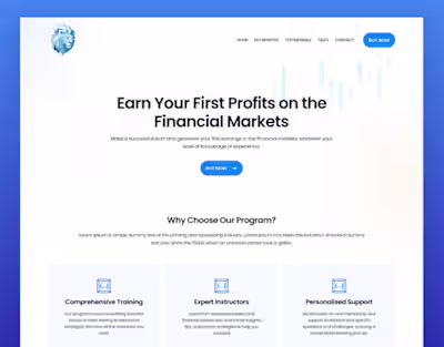 Forex Landing Page Design 