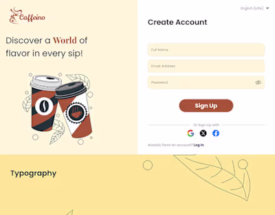 Sign Up Page UI Design :: Behance