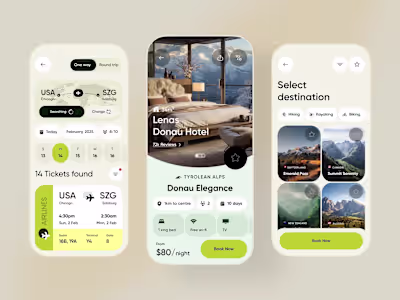Travel & Hotel Booking App UI Development