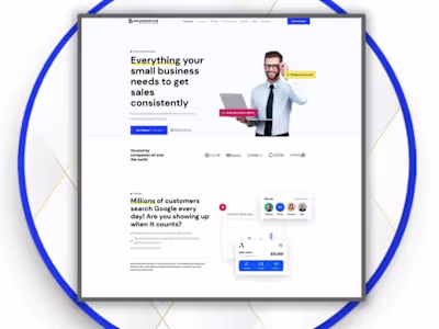 Landing Page of Business