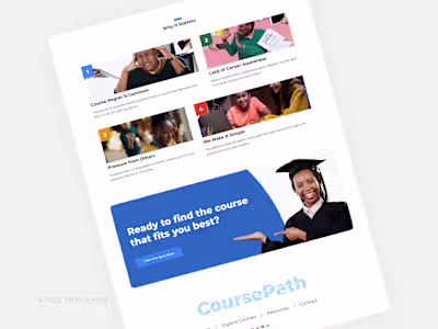 CoursePath UX Design for Student Course Selection