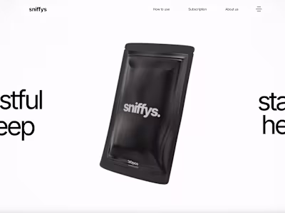 Sniffys - sleep peacefully, perform better.